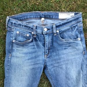 rag & bone Ripped Light Wash Skinny Jeans - Sz. 27